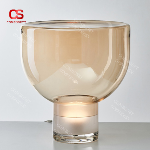 Đèn Bàn Bảo Vệ Mắt Thiết Kế Hình Trụ Thủy Tinh Độc Đáo Decor Nhiều Không Gian