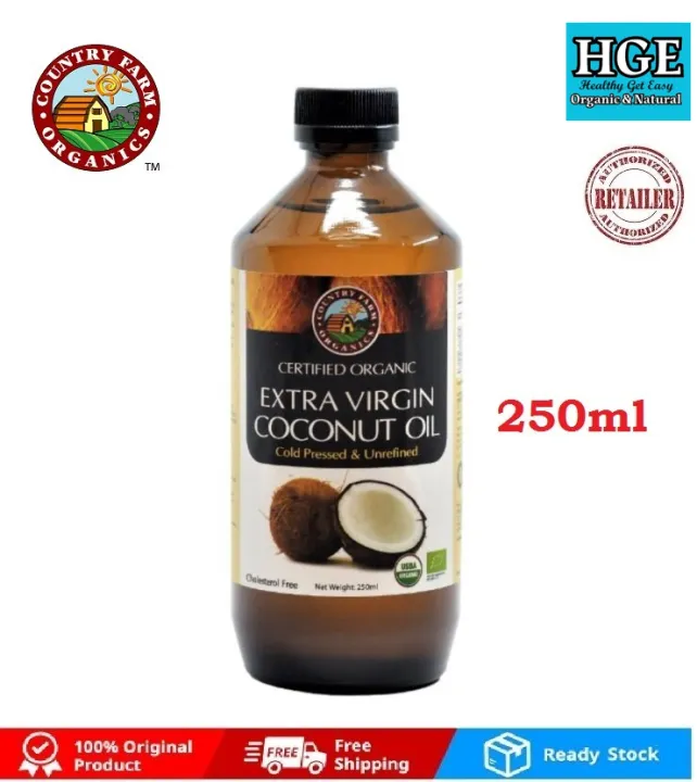 Country Farm Certified Organic Extra Virgin Coconut Oil 250ml Lazada