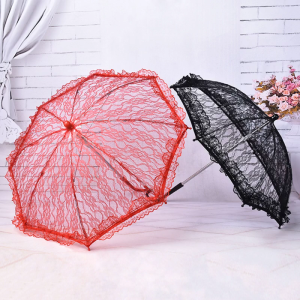 46cm Mini Vintage Lace Umbrella Small Wedding Umbrella for Bride Wedding Gift Kids Stage Performance Decoration 7 Styles