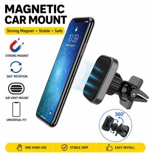 X95 Magnetic Car Phone Holder Air Vent Mount Strong Magnet Universal Mobile Phone Stand 360° Rotation