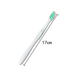 100pcs Disposable Toothbrush Diamond Head Individual Package For Hotel Supplies Green/White