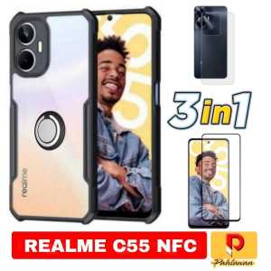 PAKET 3 IN 1 HARD CASE REALME C53 NFC / REALME C55 NFC / REALME NARZO 50 2022 SOFCASE SUPER SLIM EXCELLENT CINCIN RINKG