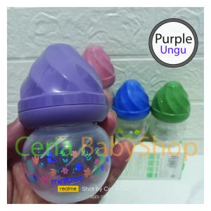 Minitree Botol Susu Bayi Ukuran Mini 60ml Untuk Bayi Baru Lahir New Born Model Tutup Eskrim Bahan PP Tebal Berkualitas BPA Free Aneka Warna Bisa Direbus dan Mudah Dibersihkan