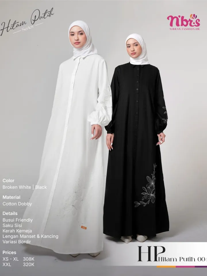 midi dress nibras gamis black dobby Jual Freya Baju Gamis Nibras Sarimbit Terbaru - Black, 3XL - Kab. Sragen - Galeri Busana Muslim_new