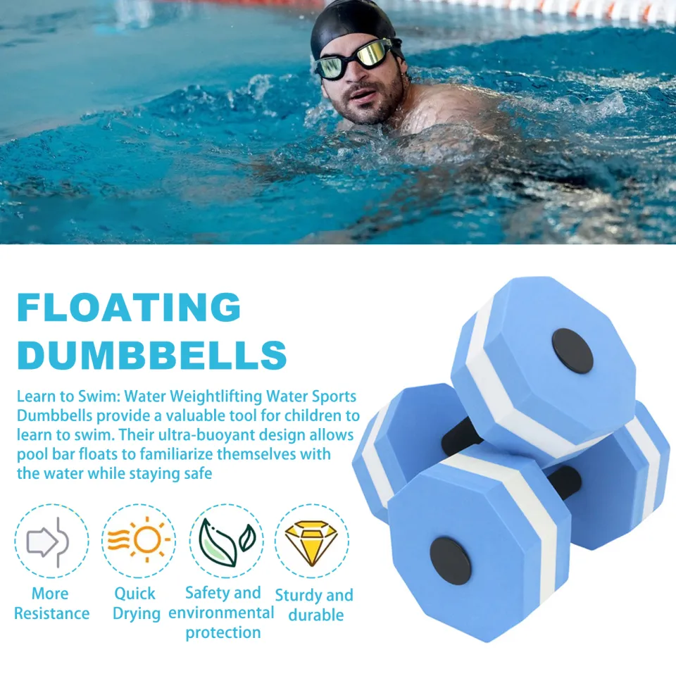 Swim Barbell Swimming Water Dumbbells 2pcs Water Dumbbell Set for
