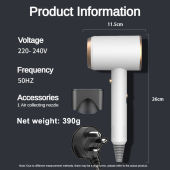 (1-3 Days Delivered)Anion Hair Dryer Fast Dry 3 in 1 Blue Ray Electric Professional Ionic Tech Hair Care Hairdryer 220-240V Strong Power 3-pin Plug