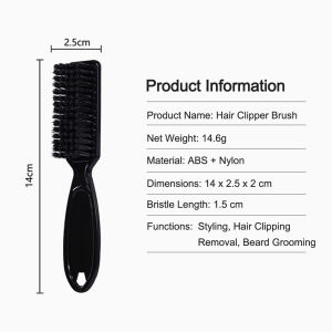 1 Pack with Solid-Wood Handle Facial Hair Cleaning Brush for Pompadour Styling Beard Care Travel Grooming