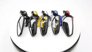 Motorcycle Electric Vehicle Modified Handlebar Reflectors CNC Aluminum Alloy Sports Car Retro Adjustable Universal Rearview Mirror