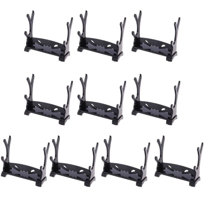 haonuoke 10 Pcs Two Tiers Holder Display Stand Practical PVC Bracket ...