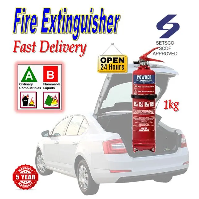 1KG FIRE EXTINGUISHER ABC DRY POWDER TYPE/ COMES WITH WALL BRACKET AND 5 YEARS WARRANTY