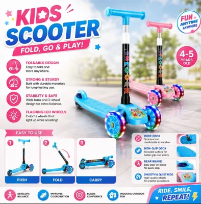 Scooter for Kids Outdoor Folding Scooter Unisex For kid boy and girl