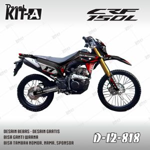 Decal CRF 150 L MOTING RACING SIMPLE MERAH PUTIH D-I2-482 I2-818 I2-334