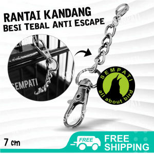 SEMPATI Rantai Kunci Sangkar Kandang Burung Kucing Anjing Gembok Alat Pengunci Sangkar Eco Rantai Besi Merek Sempati Pengaman Gembok Pintu Kandang Murai Lovebird Kenari Hewan Sugar Glider