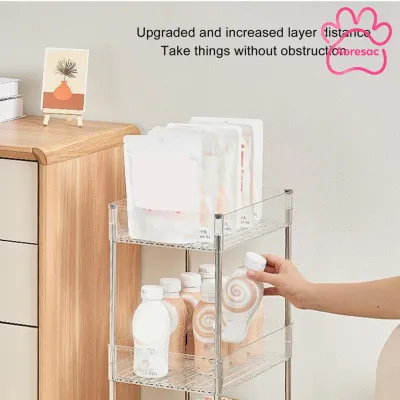 Aoresac Baby Changing Table Cart with Wheels PET Plastic Transparent Newborn Essentials Cart Strong Load 4 Layer Easy Installation Erosion Resistant for Bedroom