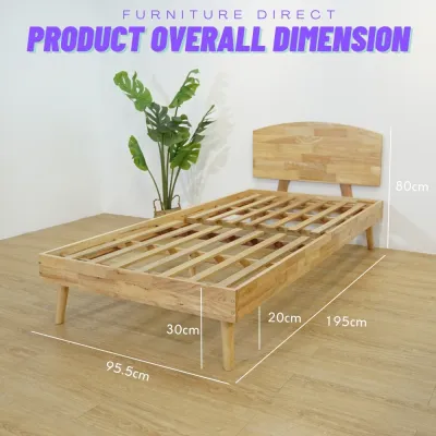 Furniture Direct ALEXANDER Solid Wood Single Size Pull Out Bed Frame katil single kayu