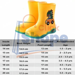 Kids Rain Boots Cartoon Dinosaur Non Slip Waterproof Outdoor Shoes For Boys Girls