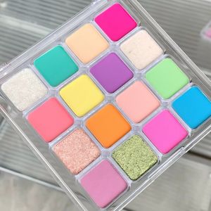 16 Color Colorful Eyeshadow Palette Candy Color Matte Shimmer Glitter Waterproof Long Lasting Natural Eye Shadow Highly Pigmented Cosplay Eyeshadow