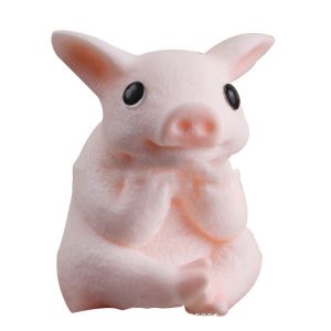 YOUSHI TOP Hoạt hình Đồ chơi bóp hình heo con động vật Hồi phục chậm Động vật Đồ chơi giảm căng thẳng heo con lớn Chơi giả vờ Đầy màu sắc Đồ chơi bóp heo mô phỏng Đồ chơi cảm giác
