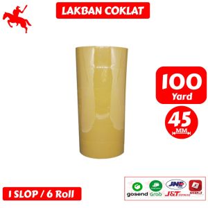 [TERMURAH] Lakban OPP Tape / Lakban Coklat / Bening KSATRIA Tape 100 Yard (1 Slop)