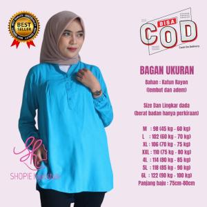 Atasan Wanita Terbaru - Blus Rayon Polos Bestseller - Atasan Wanita Kekinian - Kemeja Kerja -Seragam