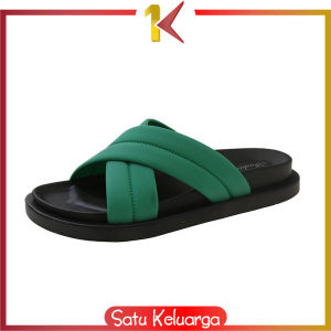 SK-S61 Sendal Silang Wanita Kekinian / Sendal Korea Anti Licin / Sandal Tali Silang Karet Wanita