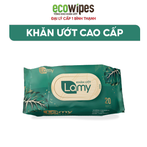 KHO BÌNH THẠNH_Khăn ướt Lamy không cồn không parabens cao cấp dành cho em bé gói 20 tờ