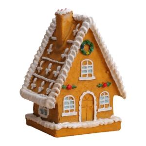 Gingerbreads House Decorations Christmas Village Figurines with Detailed Table Centerpieces Cookie Holiday Decoration
