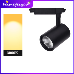 12W LED spotlight COB rail spotlight 3000K-6500K White/ Black shell For clothing stores jewelry stores Living room exhibition lighting Use 220V power