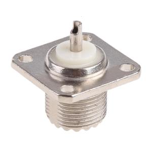 UHF Female SO239 4-Hole Chassis Mount Flange Panel Mount Connector Solder Cup RF Coax Connector SO-239 Bulkhead Adapter