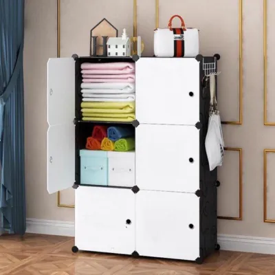 TỦ NHỰA LẮP GHÉP THÔNG MINH 6 Ô ĐỂ ĐỒ ĐA NĂNG