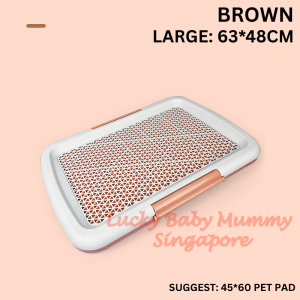 Petbest Pet Toilet Pee Tray with Removable Grid Training Pad Holder/Washable Pet Toilet【Lucky Home】