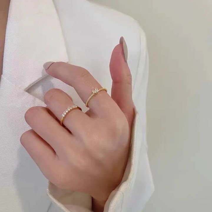 2pcs/set Ring Set Heart Gold Rings Fashion Accessories Jewelry Lazada PH