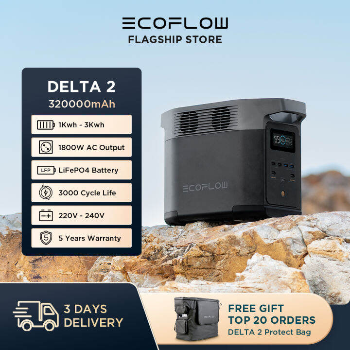 EcoFlow DELTA 2 Portable Power Station 1024Wh LiFePO4 Battery Fast ...