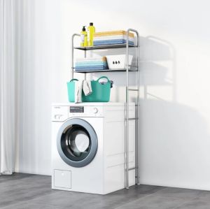 iPii Stainless Steel Bathroom Rack Washing machine rack Shampoo Rack Bathroom Storage Rack Organizer Toilet Rack Rak