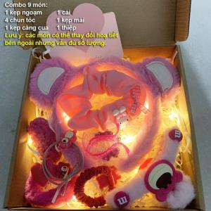 Set quà GẤU DÂU - set quà phụ kiện tóc siêu cute dành cho bạn nữ quà tặng Sinh nhật có đènSet quà GẤU DÂU - set quà phụ kiện tóc siêu cute dành cho bạn nữ quà tặng Sinh nhật có đèn