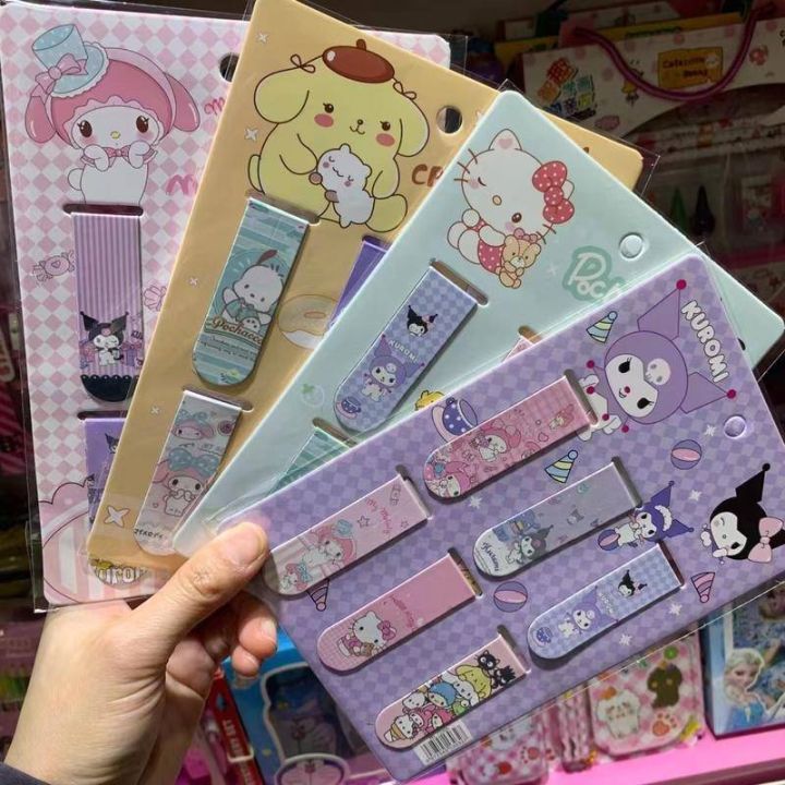 6 ชิ้น/เซ็ต Sanrio ที่คั่นหน้าแม่เหล็ก Mymelody Kuromi Cinnamoroll รูปแบบการ์ตูนน่ารัก Page Marker โรงเรียนเครื่องเขียน Office Supply วันเกิดของขวัญ