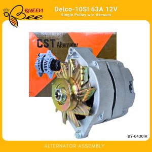 QUEENBEE Delco-10SI ALTERNATOR ASSEMBLY 63A 12V Single Pulley w/o Vacuum BY-0430IR CST BRAND