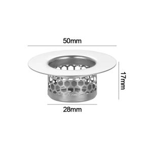Anglebabylife Bathroom Sink Drain Strainers Stainless Steel Hair Catcher Conical Porous Basin Drainer Filter Anti-clog Mesh Basket Rust Proof