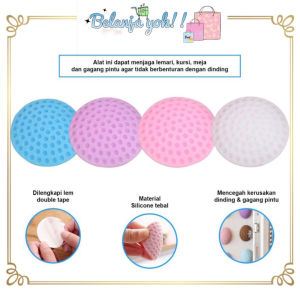 BY851 Pengaman Gagang Pintu Engsel Karet Silikon Door Stopper Wall Dinding