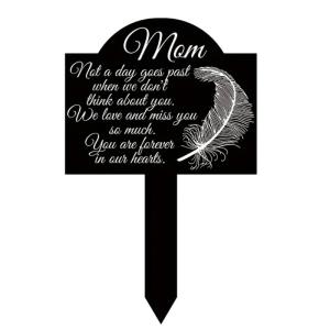 สุสานพ่ออนุสรณ์หลุมฝังศพอะคริลิคเสา Comfort สำหรับตกแต่งสวนของขวัญสุสานที่ระลึกของขวัญภาพถ่าย