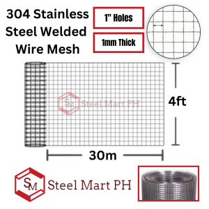 304 Stainless Steel Welded Wire Mesh For Fencing Cage and Grill SS Wire Mesh Stainless Mesh Welded Mesh Cage Fence Mesh Gate Welded Wire Per Roll
