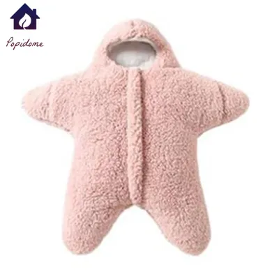 【Popidome】Starfish Baby Sleeping Bag Starfish Onesie Starfish Swaddle Sack for Newborn Infant Plush Swaddle Blanket Stroller