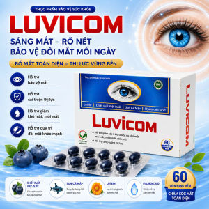 Viên Uống Bổ Mắt Luvicom 60 Viên Nang | Hỗ Trợ Dưỡng Mắt Giảm Khô Mắt Bảo Vệ Võng Mạc Điểm Vàng