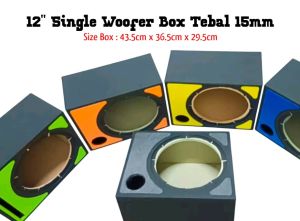 15mm 12" inch Single Woofer Box / Speaker Tong (Box Size 43.5cm x 36.5cm x 29.5cm)
