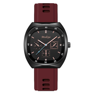 Womens Korean Quartz Waterproof Watch Square Dial Origal Silicone Strap Elegant Watches