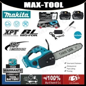 8 Inch Brushless Electric Chainsaw 4500W Cordless Woodworking Pruning Saw Cutting Power Tool For Makita 18V Battery Pin
