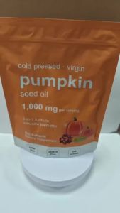 Men’s Daily Wellness Pumpkin Seed Oil Supplement 300 Softgels 1000mg Cold Pressed 2-in-1 Saw Palmetto Complex Clean Natural Blend for Busy  Male Regular Body Care Routines