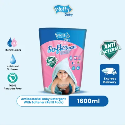 Antibacterial Baby Detergent With Softener (2.0L) Liquid Detergent Cecair Basuh Baju Antibakteria Softlan Laundry Detergent Pencuci Baju Baby 婴儿衣物洗衣液