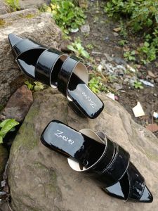 SANDAL  HEELS UNT PESTA DAN UNDANGAN DUA BAN HAK TAHU 3 CM MODEL LANCIP