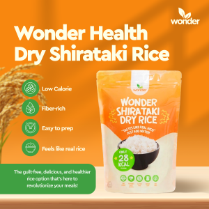 Wonder Health Dry Shirataki Rice in 1KG | Low Carb Source of Fiber Rice Alternative